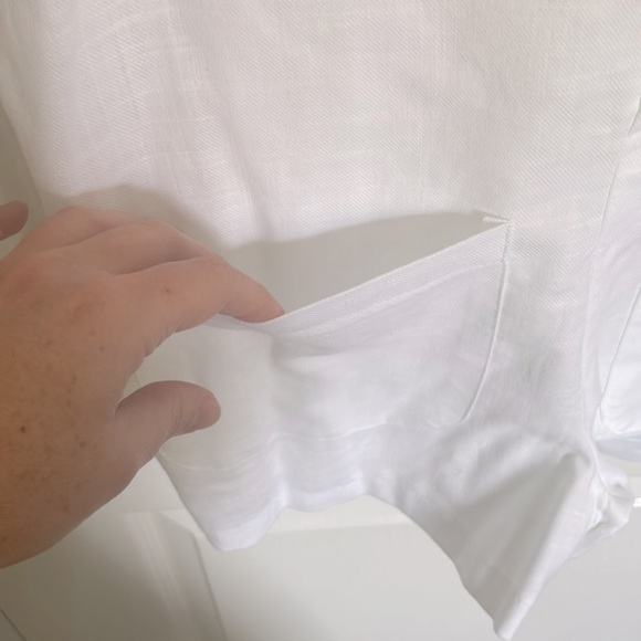 Hot Kiss White Sleeveless Tie Front Jumpsuit - Picture 5 of 6